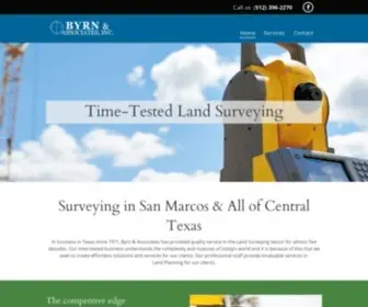 BYrnassociates.com(Surveying services in San Marcos) Screenshot