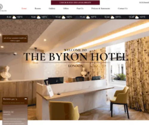 Byronhotel.co.uk(Byron Hotel London Hyde Park) Screenshot