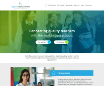 Byronrecruitment.com(Connecting quality teachers with the world's best International Schools) Screenshot
