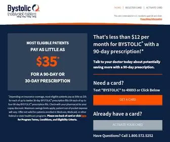 BYstolicsavings.com(Bystolic Savings Card) Screenshot