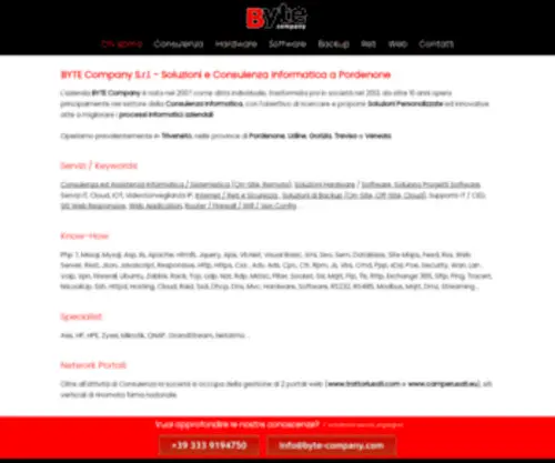 Byte-Company.com(Soluzioni Informatiche a Pordenone) Screenshot