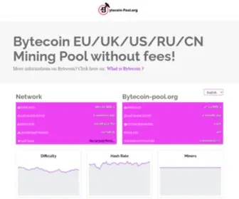 Bytecoin-Pool.org(Bytecoin EU/UK/US/RU/CN) Screenshot