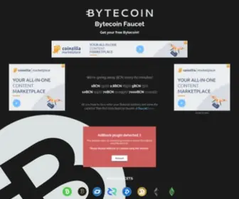 Bytecoinfaucet.info(Get free Bytecoin with the Bytecoin Faucet) Screenshot