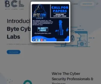 Bytecyberlabs.com(A vision to build a secure cyberspace) Screenshot