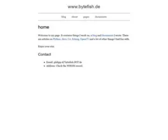 Bytefish.de(Welcome Page for) Screenshot