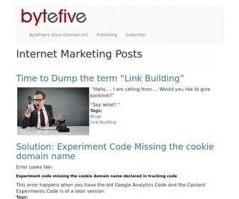 Bytefive.com(ByteFive Internet Marketing and Publishing) Screenshot