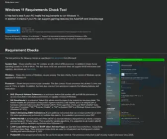 Bytejams.com(Windows 11 Requirements Check Tool) Screenshot