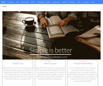 Bytesofgigabytes.com(Simple is better) Screenshot