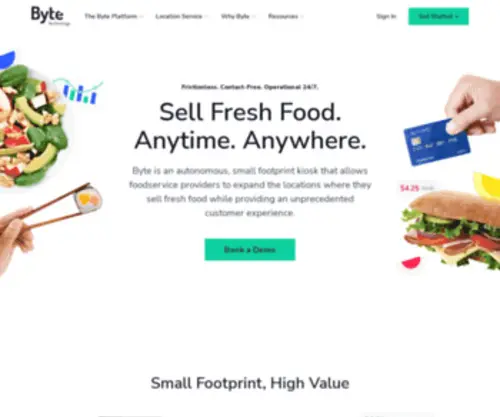 Bytetechnology.co(Byte is a small footprint kiosk and software solution) Screenshot