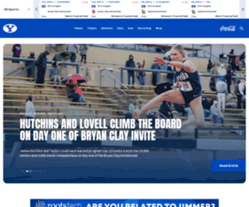 Byucougars.com(The Official Site of BYU Athletics) Screenshot