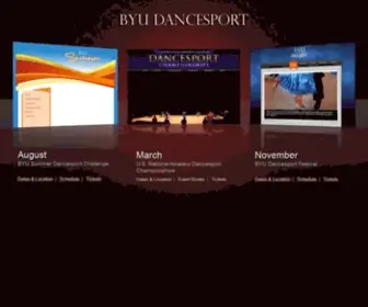 Byudancesport.com(US NATIONAL AMATEUR DANCESPORT CHAMPIONSHIPS (Provo) Screenshot