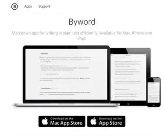 Bywordapp.com(Markdown text editor app for Mac) Screenshot