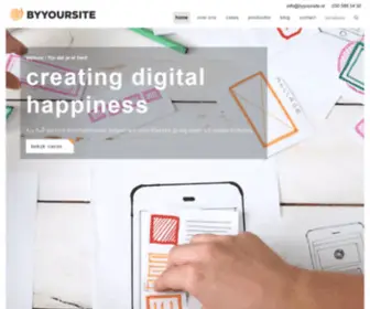 Byyoursite.nl(ByYourSite creating digital happiness) Screenshot