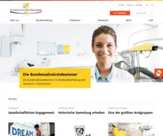 Bzaek.de(Die Bundeszahnärztekammer) Screenshot