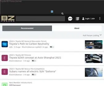 Bzforums.com(Toyota BZ Forum) Screenshot