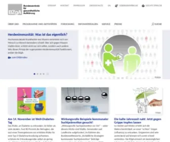 Bzga.de( Startseite) Screenshot