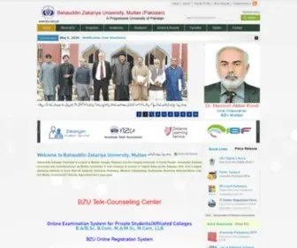 Bzu.edu.pk(Bahauddin Zakariya University) Screenshot