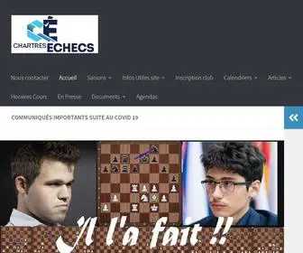 C-Chartres-Echecs.fr(Communiqués importants suite au Covid 19) Screenshot