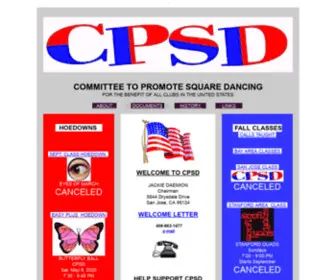 C-P-S-D.org(COMMITTEE TO PROMOTE SQUARE DANCING) Screenshot