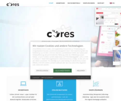 C-Res.com(C-res Homepage-Webseite und Online-Buchung-Tools für Hotel, Pension, Restaurant, Praxis und Unternehmen) Screenshot