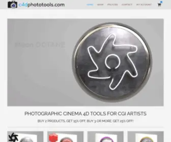 C4Dphototools.com(Cinema 4D Photographic Plugins) Screenshot