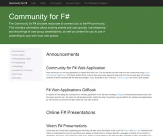 C4Fsharp.net(The Community for F#) Screenshot
