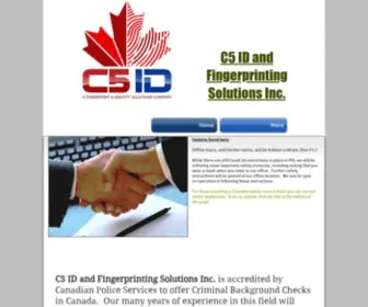 C5ID.com(C5ID and Fingerprinting Solutions Inc) Screenshot