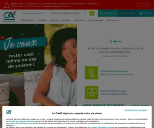 CA-Guadeloupe.fr(Découvrez les offres et services du Crédit Agricole) Screenshot