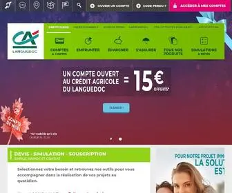 CA-Languedoc.fr(Découvrez les offres et services du Crédit Agricole) Screenshot