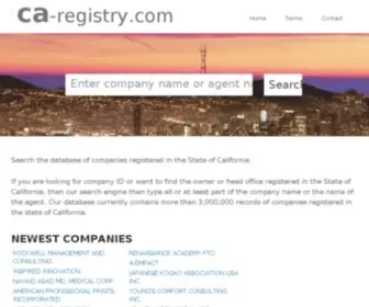 CA-Registry.com(California companies) Screenshot