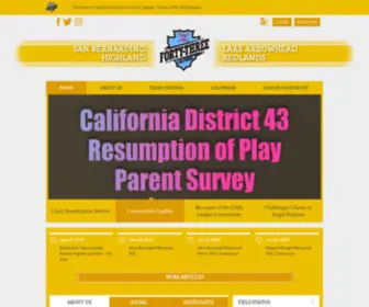 CA43.org(California District 43 Little League) Screenshot