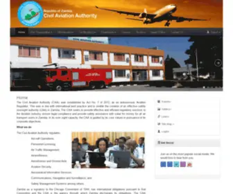 Caa.co.zm(Zambia Civil Aviation Authority) Screenshot