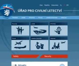 Caa.cz(Úřad pro civilní letectví) Screenshot