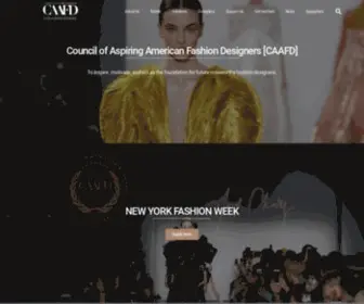 Caafd.org(Aspiring American Fashion Designers) Screenshot