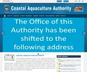 Caa.gov.in(Coastal Aquaculture Authority) Screenshot