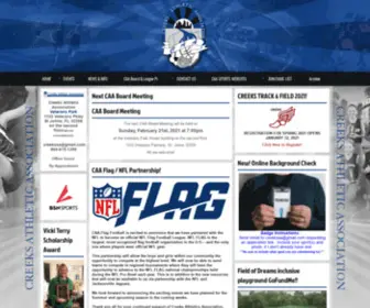 Caaleague.org(Creeks Athletic Association) Screenshot