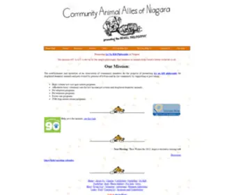 Caancatmobile.org(Community Animal Allies of Niagara Community Animal Allies of Niagara) Screenshot