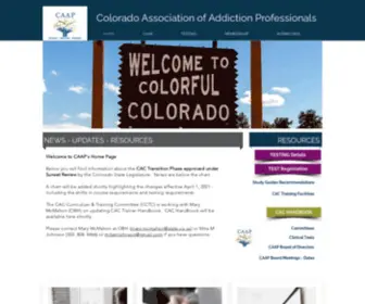 Caap.us(Colorado Association of Addiction Counselors) Screenshot