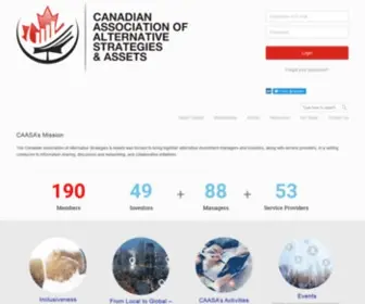 Caasa.ca(The Canadian Association of Alternative Strategies & Assets (CAASA)) Screenshot