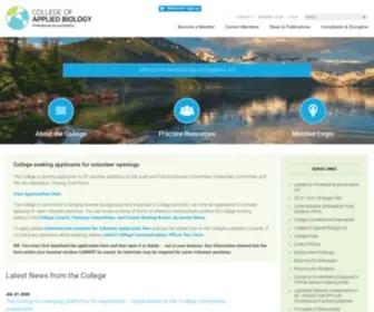 Cab-BC.org(The College of Applied Biology) Screenshot