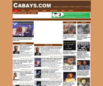 Cabays.com(Home of Somaliland’s reliable news sources) Screenshot