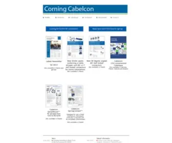 Cabelcon.dk(Corning Cabelcon Connectors) Screenshot