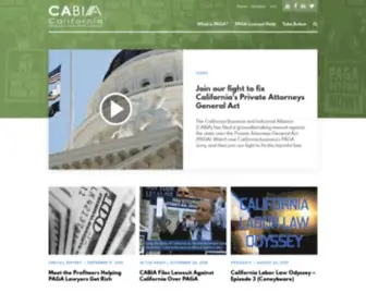 Cabia.org(Join our fight to fix California's Private Attorneys General Act) Screenshot