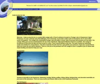 Cabinauborddulac.com(Cabin beside the lake) Screenshot