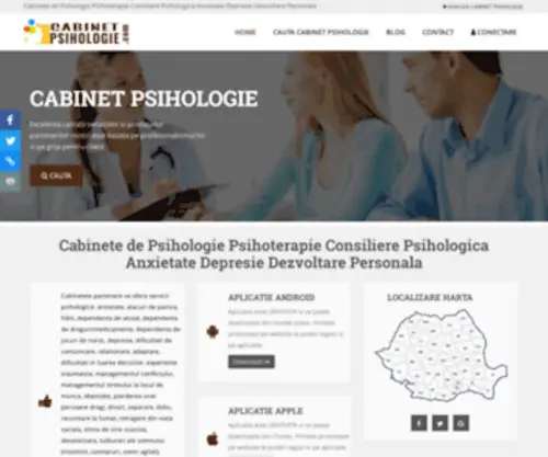 Cabinet-Psihologie.com(Cabinete de Psihologie Psihoterapie Consiliere Psihologica Anxietate Depresie Dezvoltare Personala) Screenshot