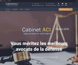 Cabinetaci.com(Cabinet d'avocats ACI) Screenshot