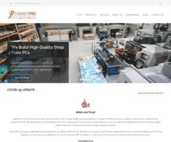 Cabinetpro.co.uk(UK Builder of IP65 Washable Touchscreen PCs) Screenshot