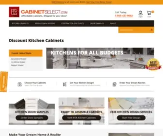 Cabinetselect.com(Discount Kitchen Cabinets Online) Screenshot