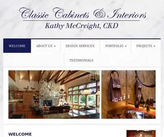 Cabinetsinteriors.com(Classic Cabinets and Interiors by Kathy McCreight) Screenshot