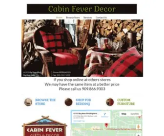 Cabinfeverdecor.com(Cabin Decor and Furnishings) Screenshot